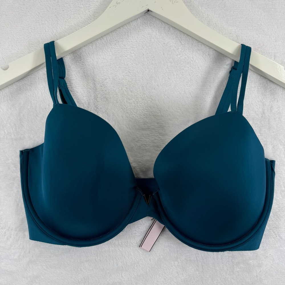 Victoria's Secret‎ 34DDD Teal Demi Plunge Bra Underwire Adjustable Straps